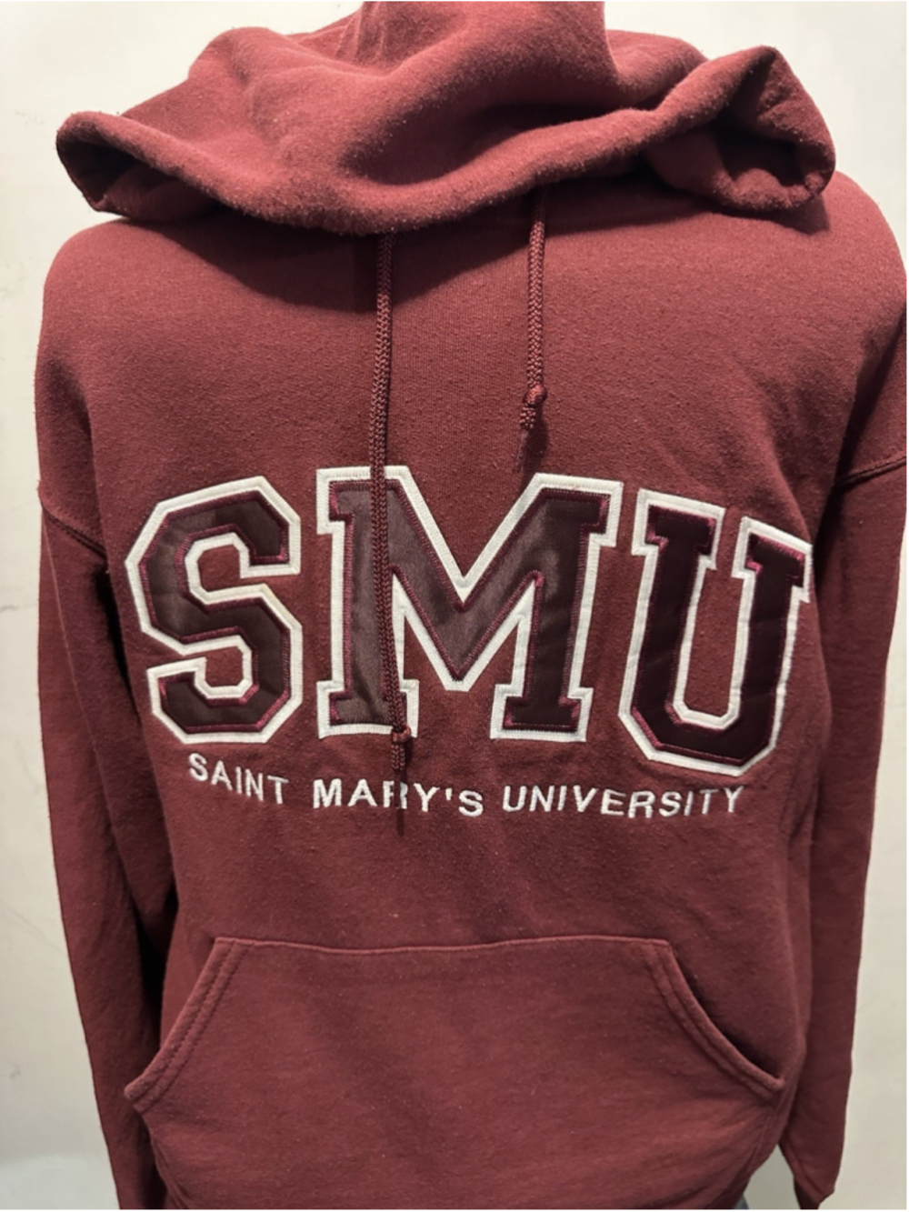 Saint Mary's University SMU Maroon Hoodie Sweatshirt Jerzees Nublend Men's M